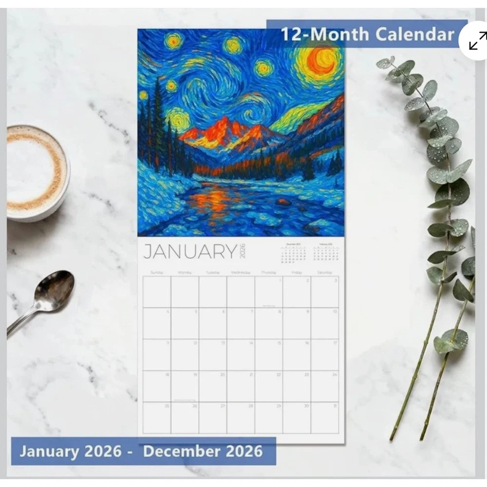 NEW 2026 Wall Calendar 12